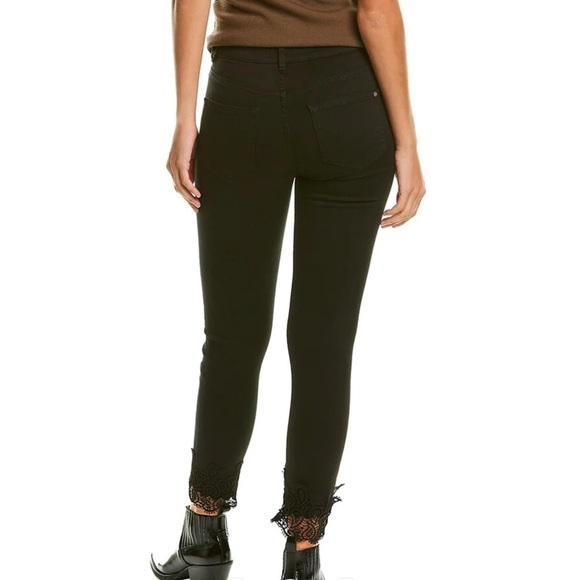 Ted Baker Alesiaa Black Skinny Jean size 34 lace hem - Picture 8 of 9